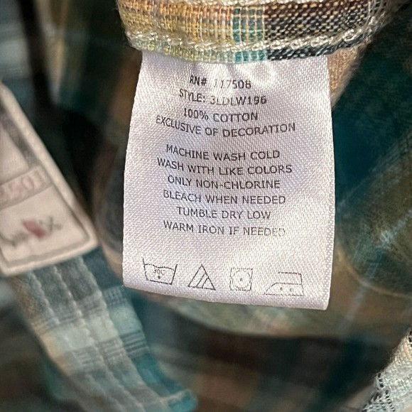 Levi’s Men’s Fantane Castlerock Plaid Shirt Size Large 100% Cotton Button Up - Picture 12 of 16